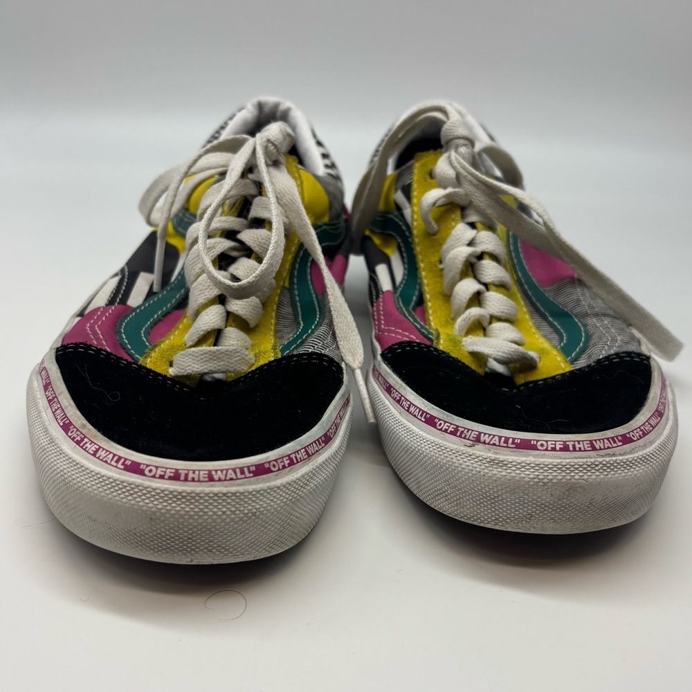 80s pattern VANS lace up low tops women’s size 9.5 men’s size 8 - Picture 2 of 6